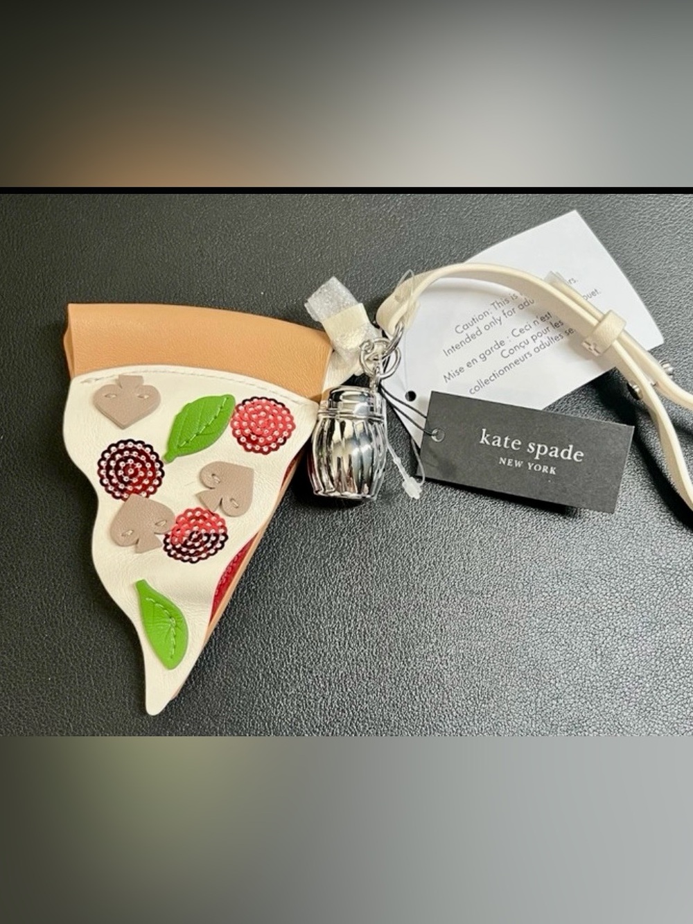 kate spade New York Harmed NYC Pizza Bag Charm.